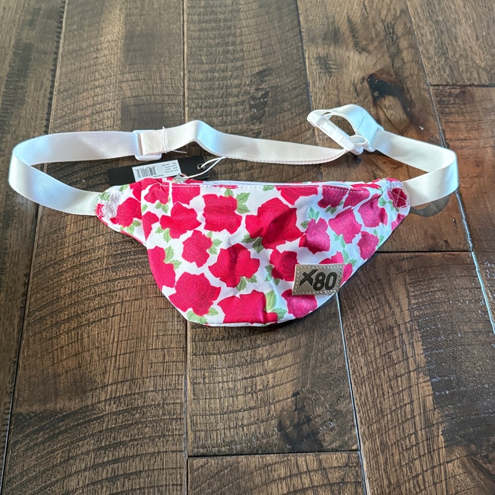 Extreme 80s rose print‎ Fanny Pack NWT